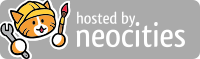 Hosted by neocities button.